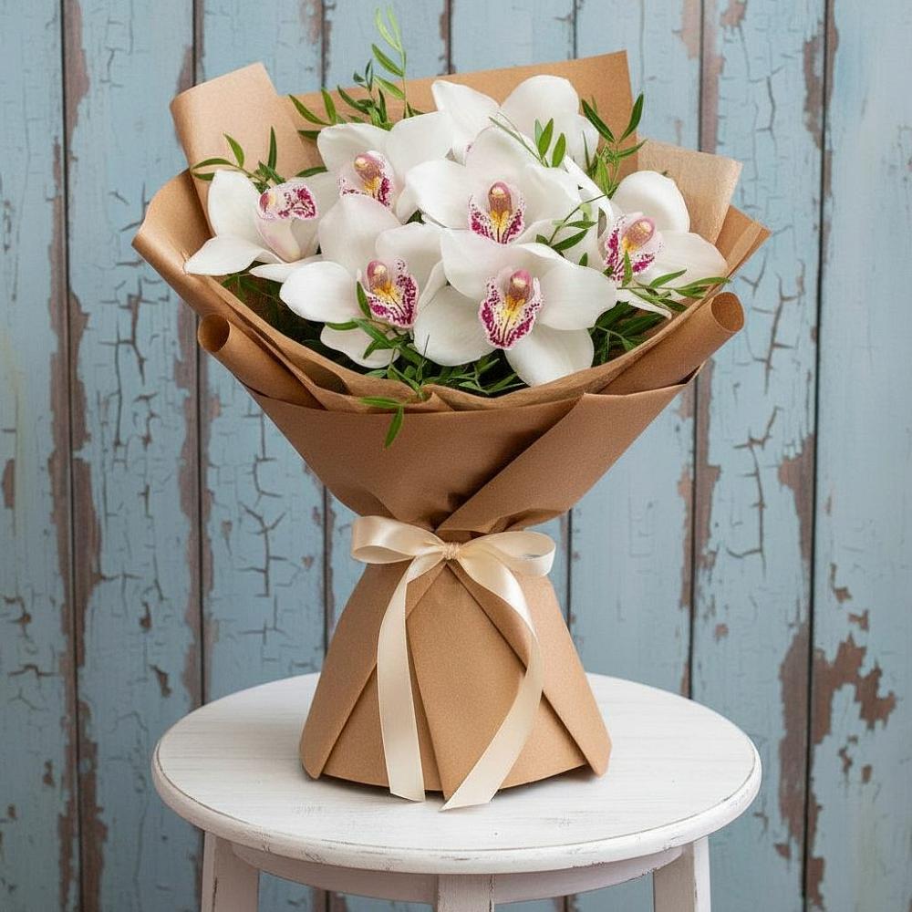 Букет цветов из: Орхидеи и Розы в Смолино
