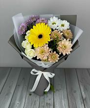 Букет цветов из:  Розы, Герберы и Хризантемы в Смолино