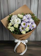 Букет цветов из:  Хризантемы и Розы #REPLACE_PRED# Смолино