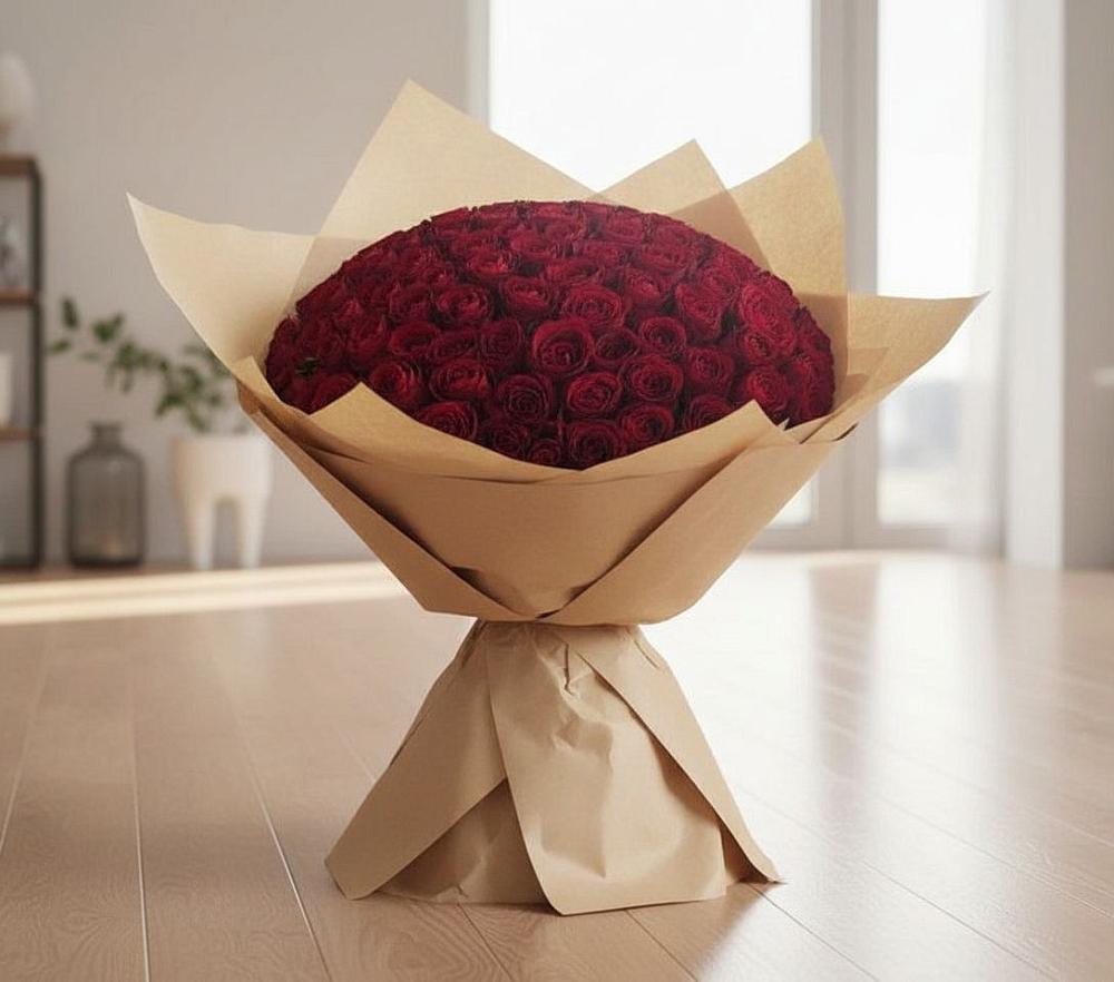 Букет 101 Красная роза в Смолино