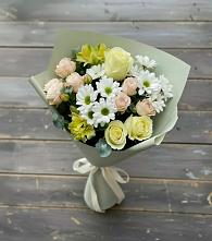 Букет цветов из:  Альстромерии, Розы и Хризантемы #REPLACE_PRED# Смолино